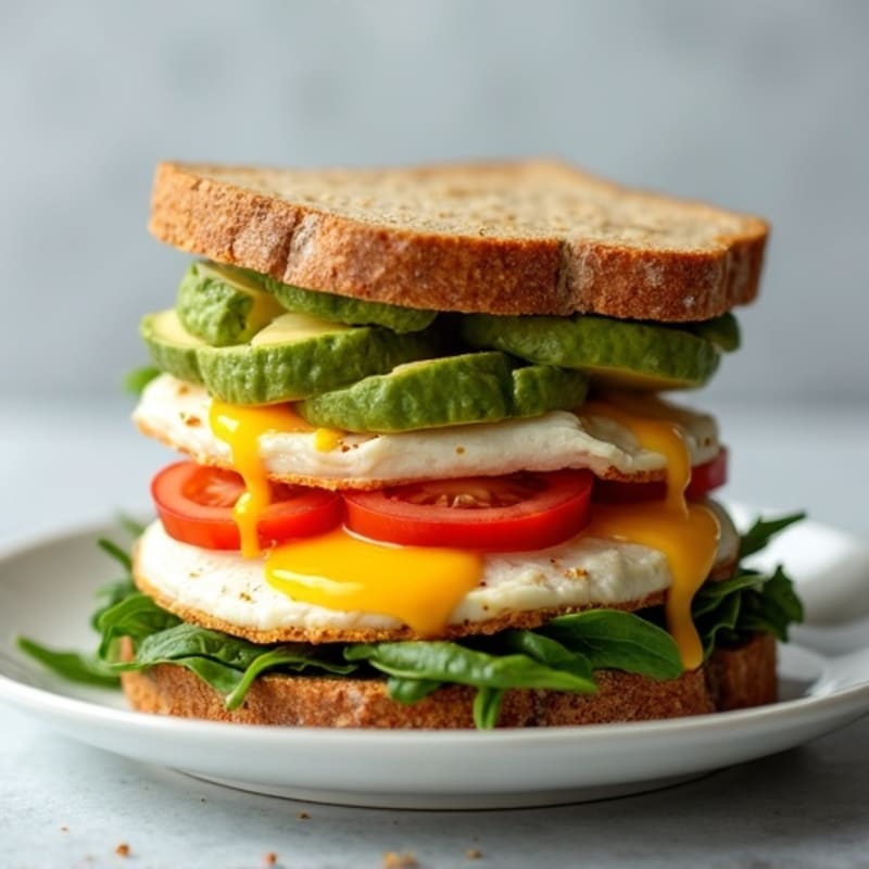 Protein-Packed Egg White and Turkey Breakfast Stack