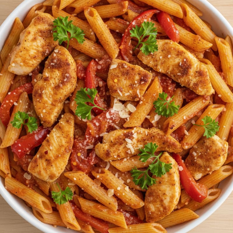 Spicy Chicken and Tomato Pasta Skillet