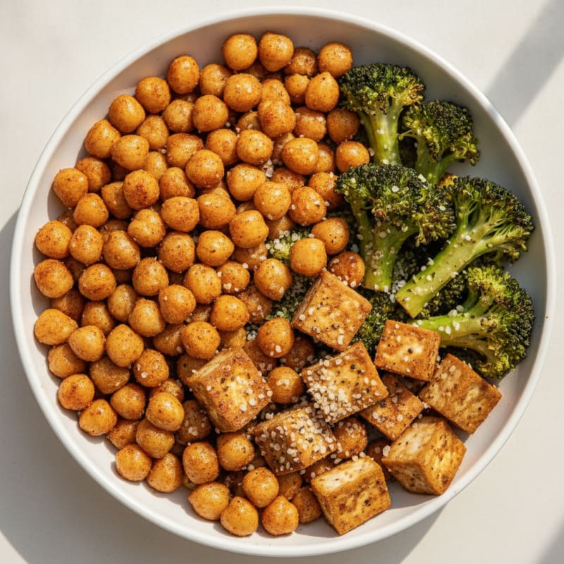 Roasted Vegetable and Chickpea Bowl