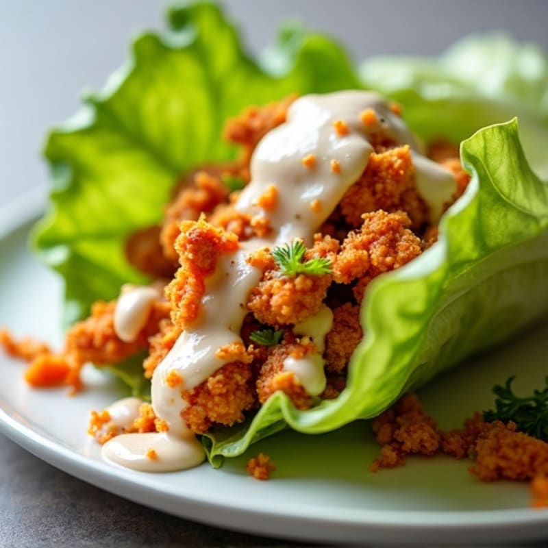 Crispy Buffalo Chicken Ranch Lettuce Wrap
