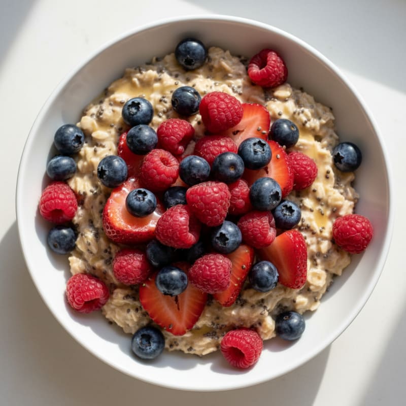 Creamy Overnight Oats with Berries