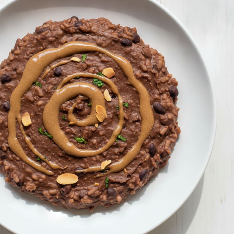 Silky Chocolate Protein Rice Pudding