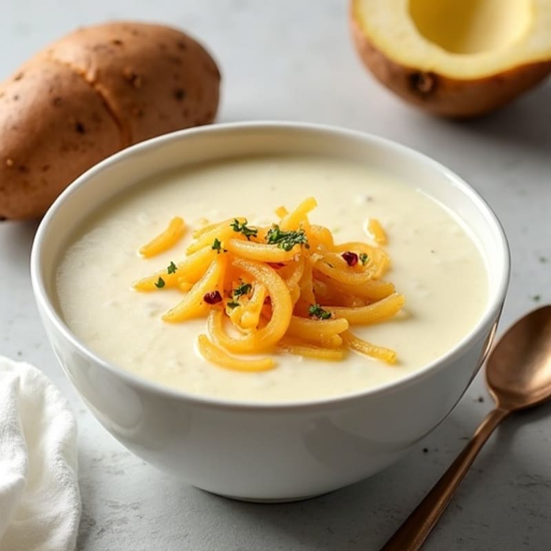 Healthy Creamy Baked Potato Soup
