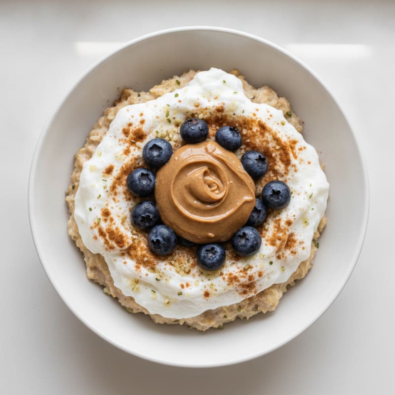 Fluffy Egg White Oatmeal Bowl