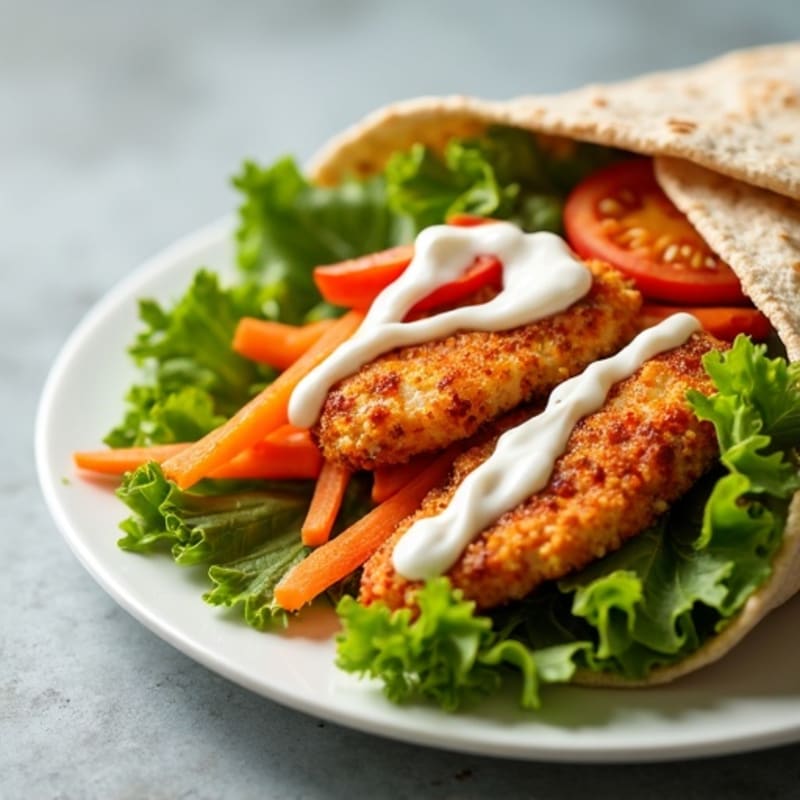 Crispy Buffalo Chicken Wrap with Fresh Veggies