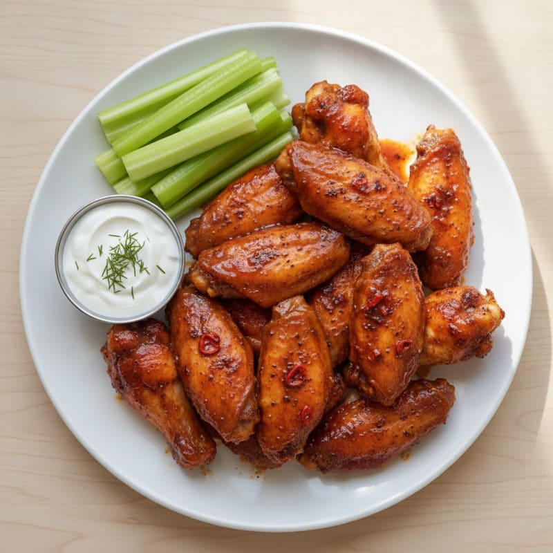 Spicy BBQ Baked Chicken Wings