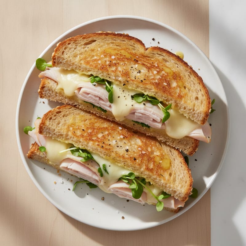 Triple-Decker Grilled Cheese Sandwich