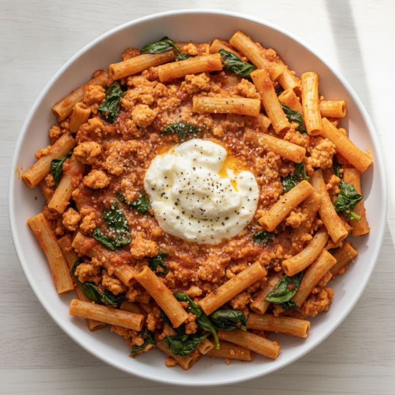 Baked Ziti with Ricotta and Marinara