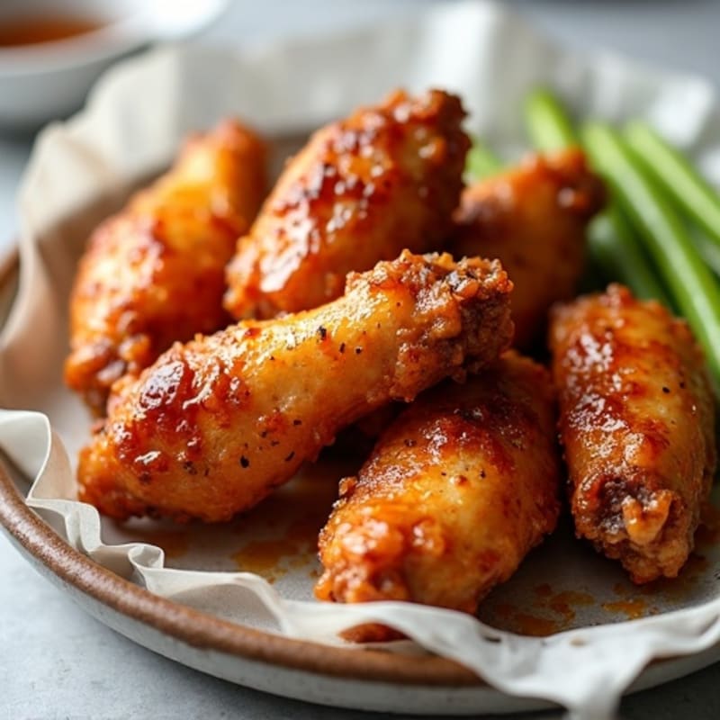 Crispy Honey-Glazed Baked Chicken Wings