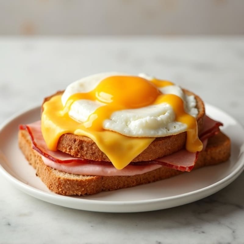 Open-Face Honey Mustard Ham and Swiss Melt