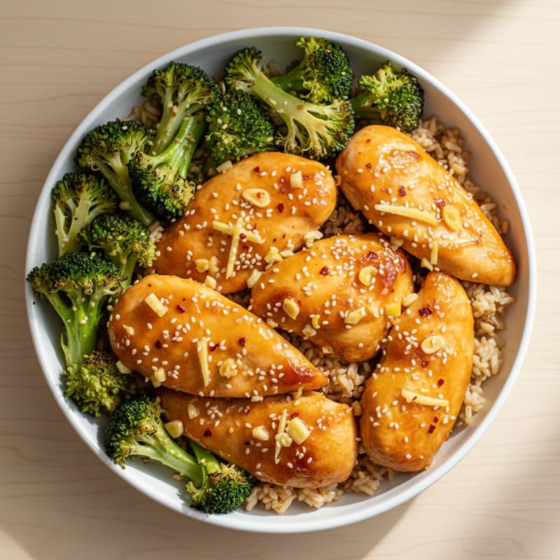 Baked Orange Chicken and Broccoli