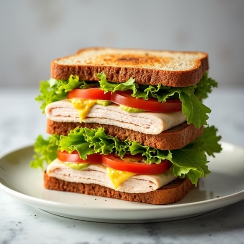 Stacked Turkey Club with Fresh Avocado