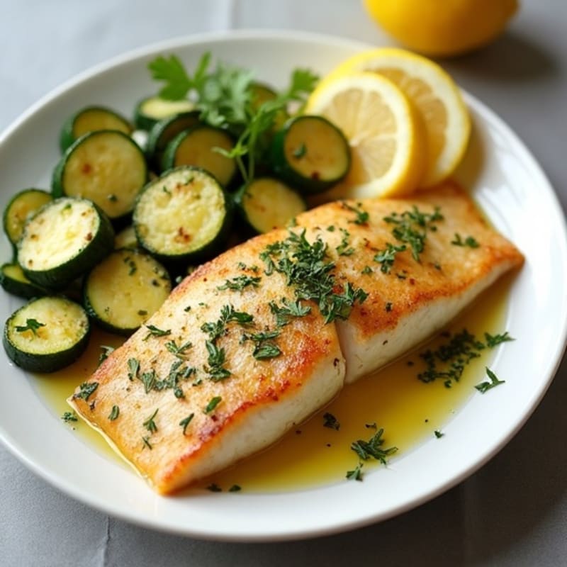 Lemon Herb Tilapia with Roasted Zucchini