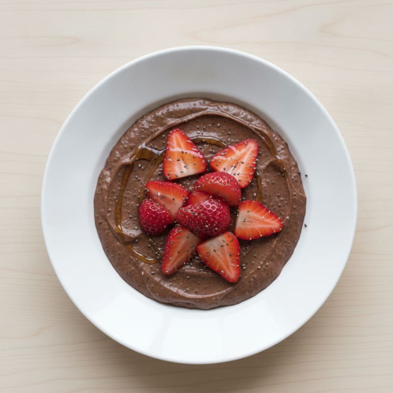 Creamy Chocolate Protein Pudding with Chia Seeds