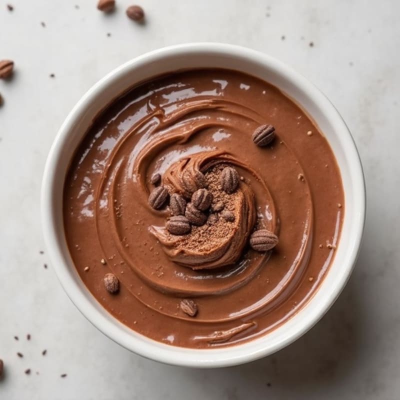 Silky Chocolate Protein Pudding with Peanut Butter Swirl