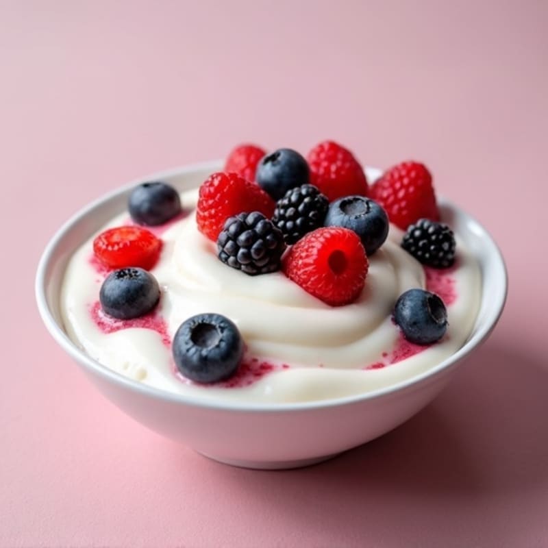 Greek Yogurt Protein Mousse with Fresh Berries