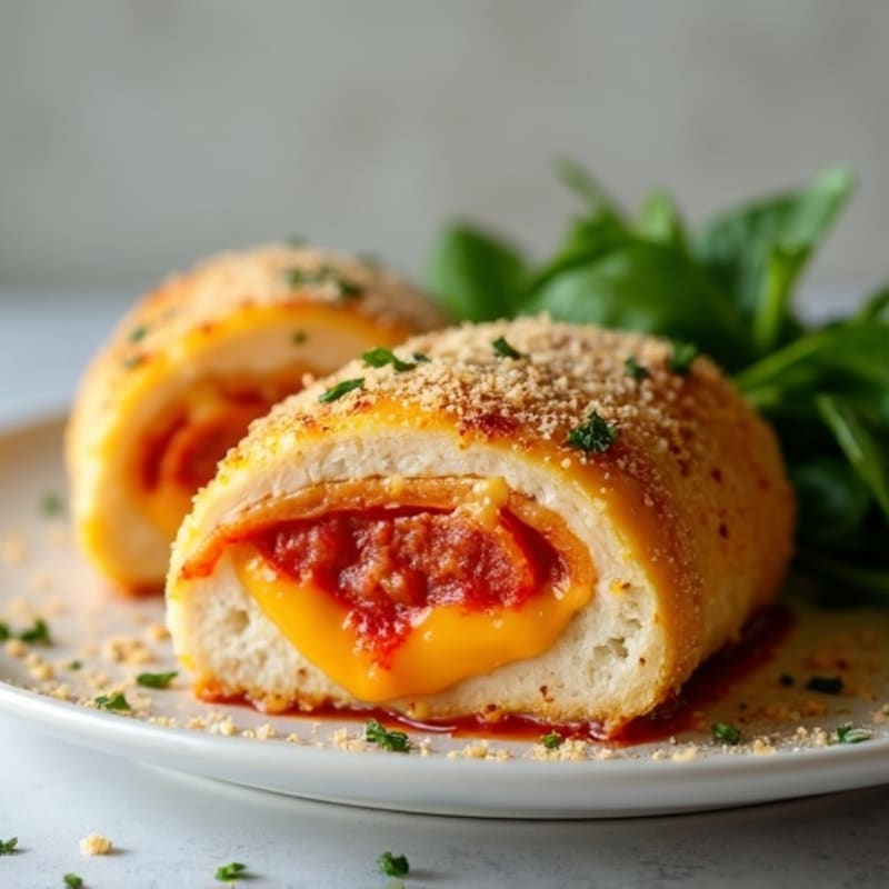 Baked Cheesy Pepperoni Stuffed Chicken