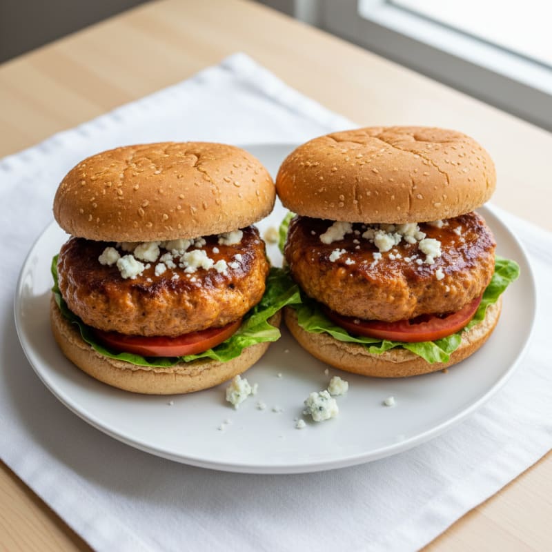Buffalo Blue Cheese Burgers