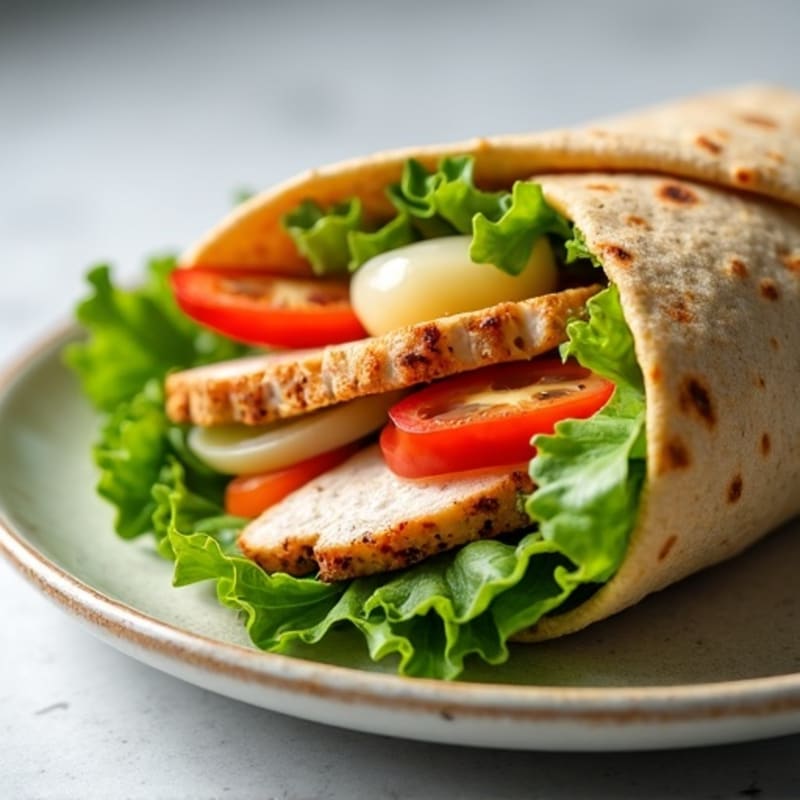 Grilled Chicken Caesar Wrap with Fresh Romaine