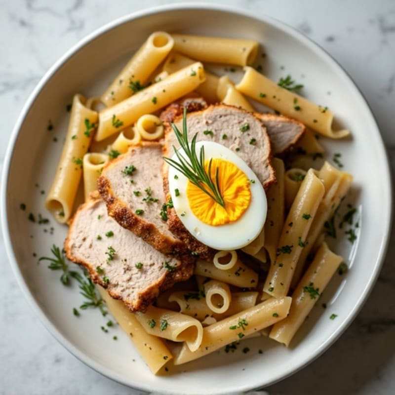 Herb-Roasted Turkey Breast with Garlic Pasta