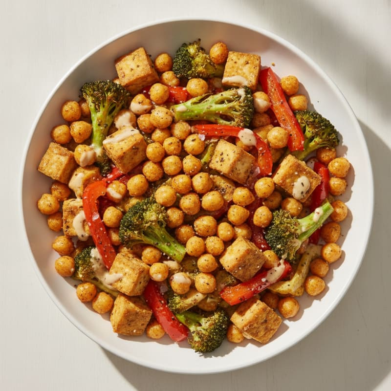 Roasted Vegetable and Chickpea Bowl