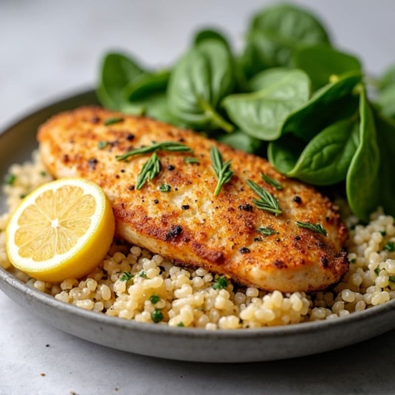 Herb-Crusted Protein-Packed Chicken with Quinoa