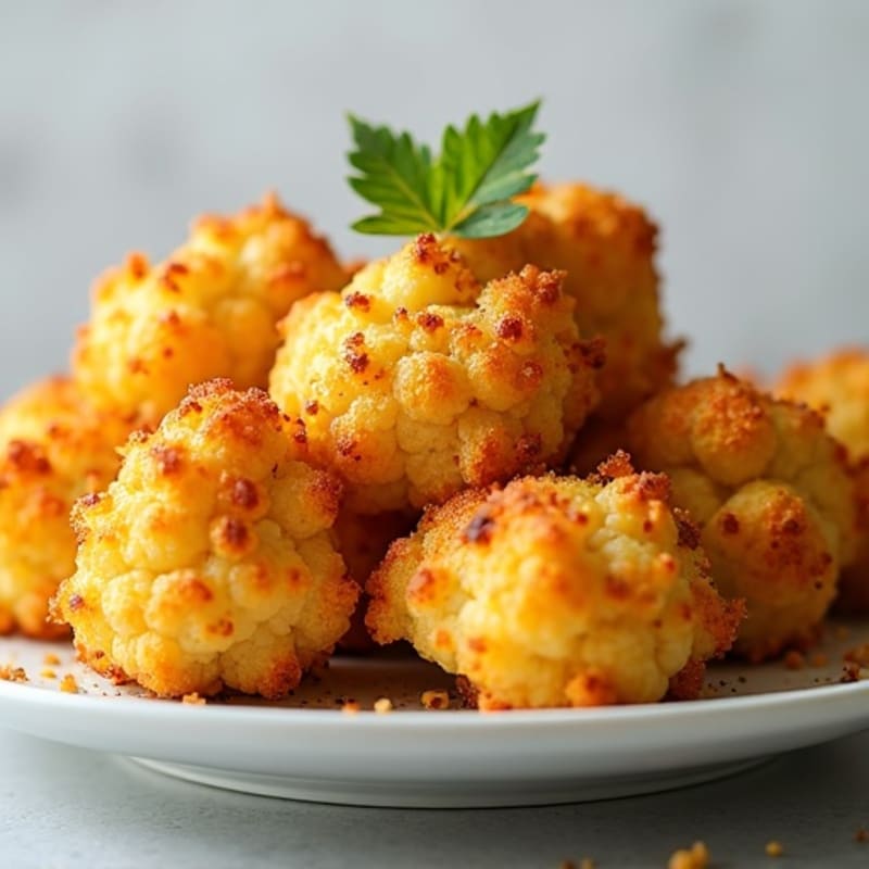 Crispy Baked Cheesy Chicken & Cauliflower Bites
