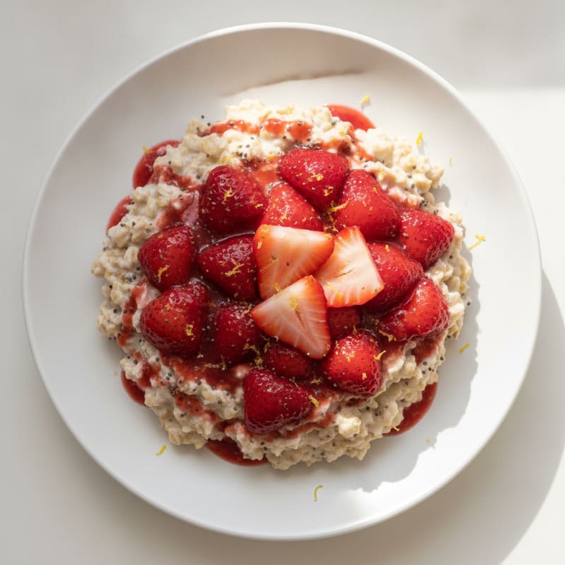 Strawberry Shortcake Overnight Oats