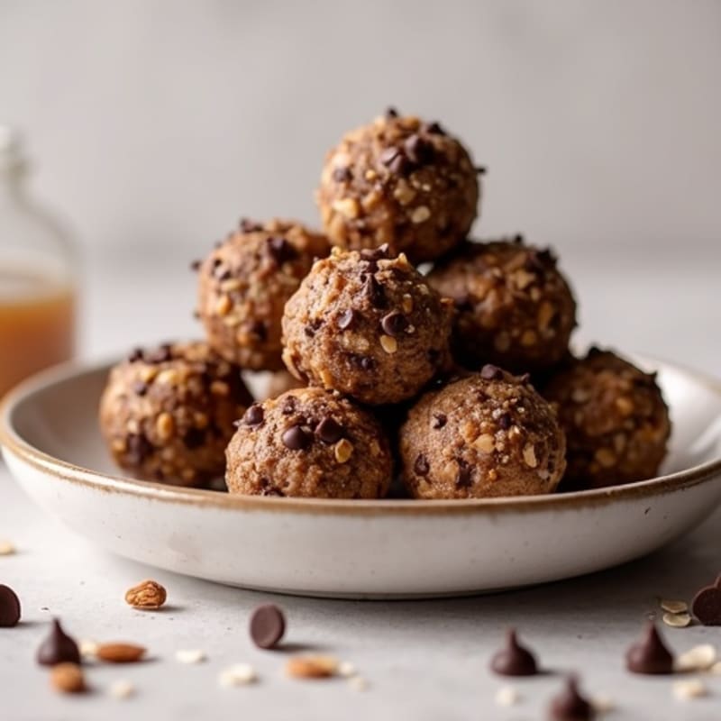 No-Bake Dark Chocolate Almond Energy Bites