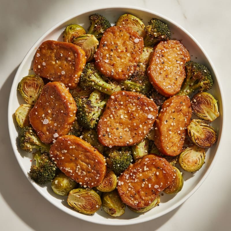 Maple-Glazed Tempeh and Roasted Vegetables
