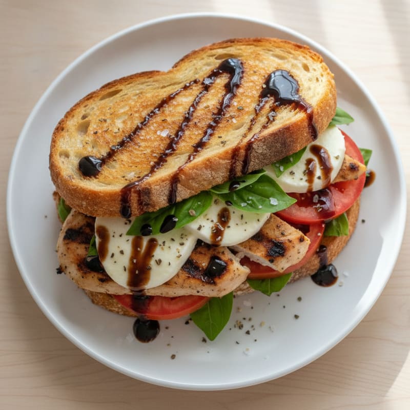 Grilled Caprese Sandwich with Balsamic Glaze