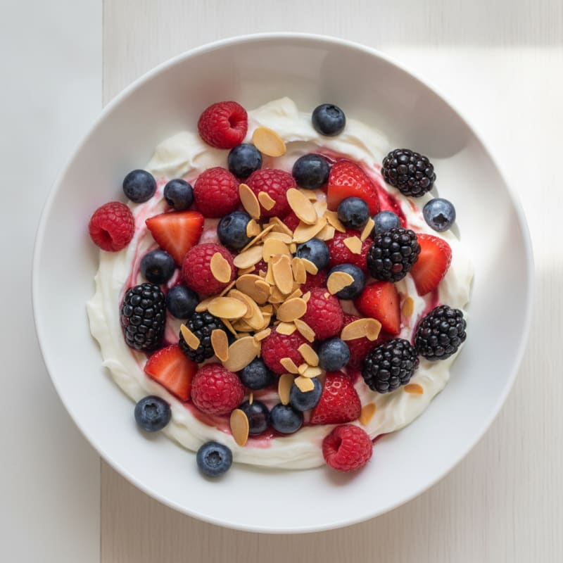 Creamy Greek Yogurt Protein Bowl with Mixed Berries