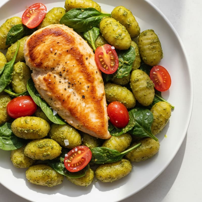 Gnocchi with Basil Pesto