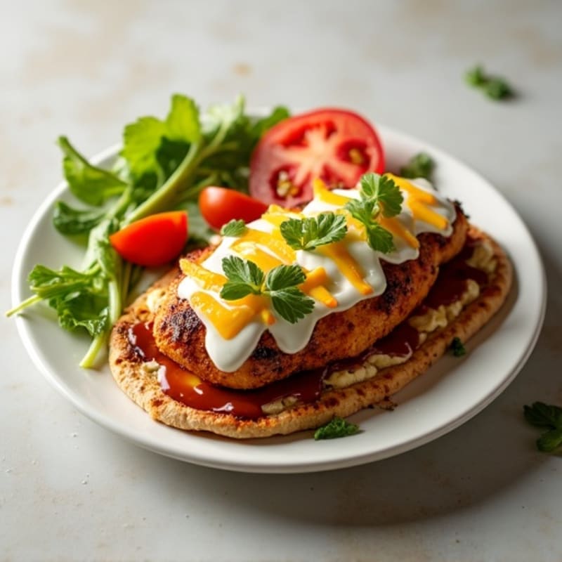 Crispy BBQ Ranch Chicken Flatbread