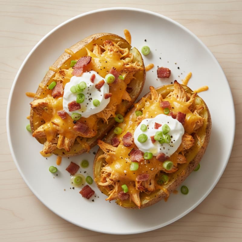 Bacon-Cheddar Stuffed Baked Potatoes