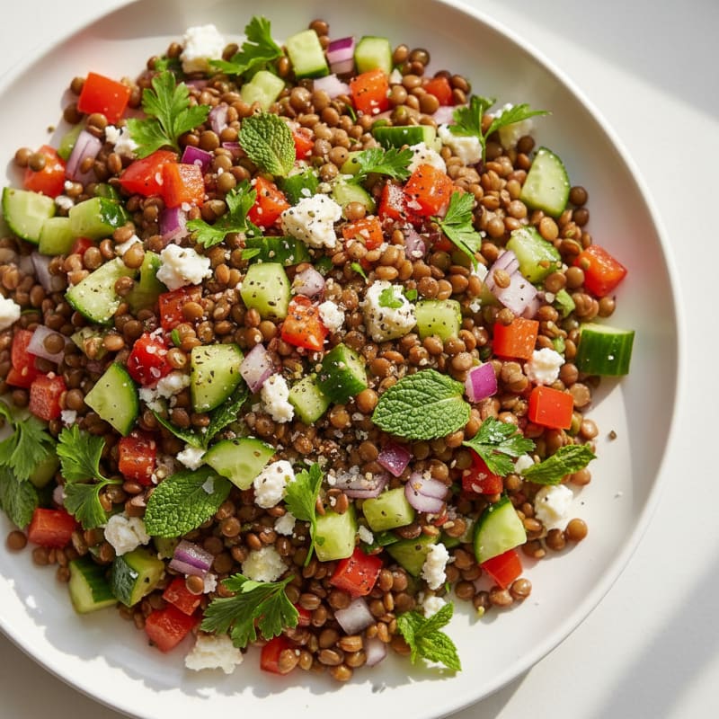 Hearty Lentil Salad with Fresh Herbs