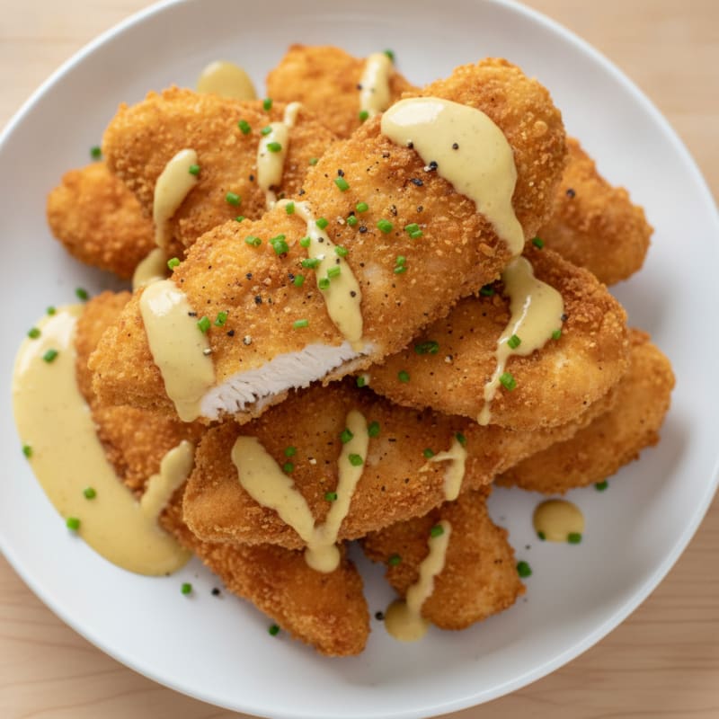 Buttermilk Fried Chicken with Honey Mustard