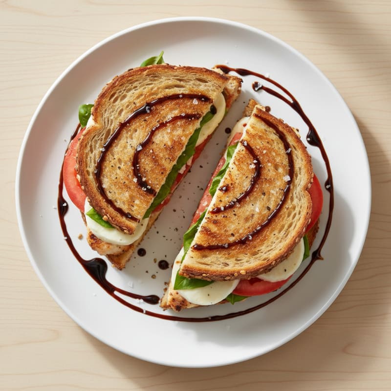 Grilled Caprese Sandwich with Balsamic Glaze