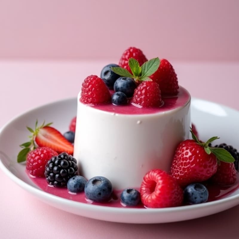 Greek Yogurt Protein Mousse with Mixed Berries
