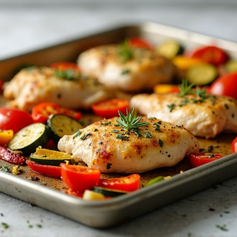 Sheet Pan Lemon Herb Chicken and Roasted Vegetables