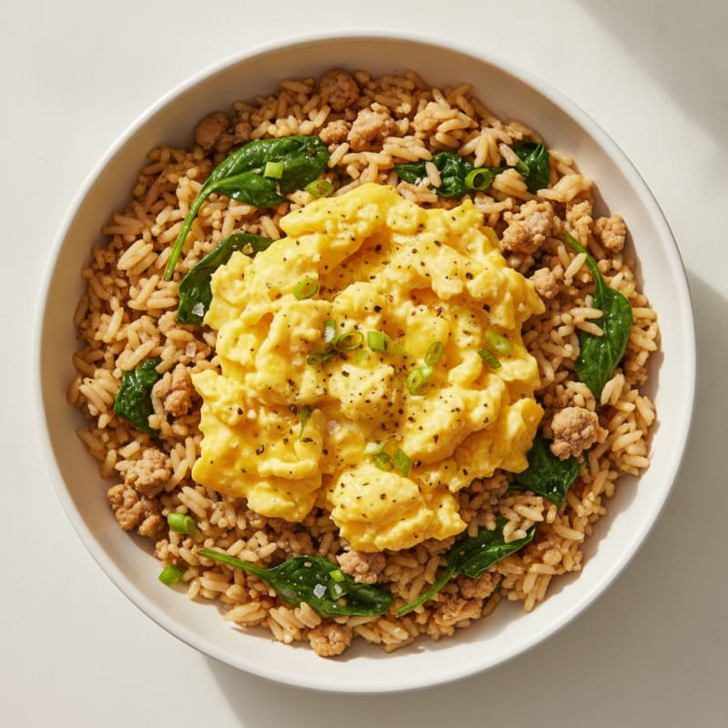 Savory Egg and Rice Breakfast Bowl