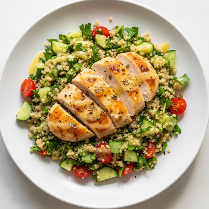 Lemon Herb Chicken and Quinoa Salad