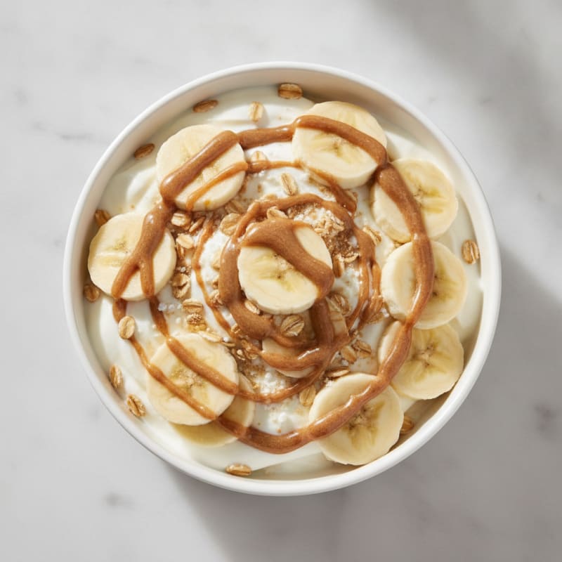 Greek Yogurt Protein Parfait with Almond Butter and Banana