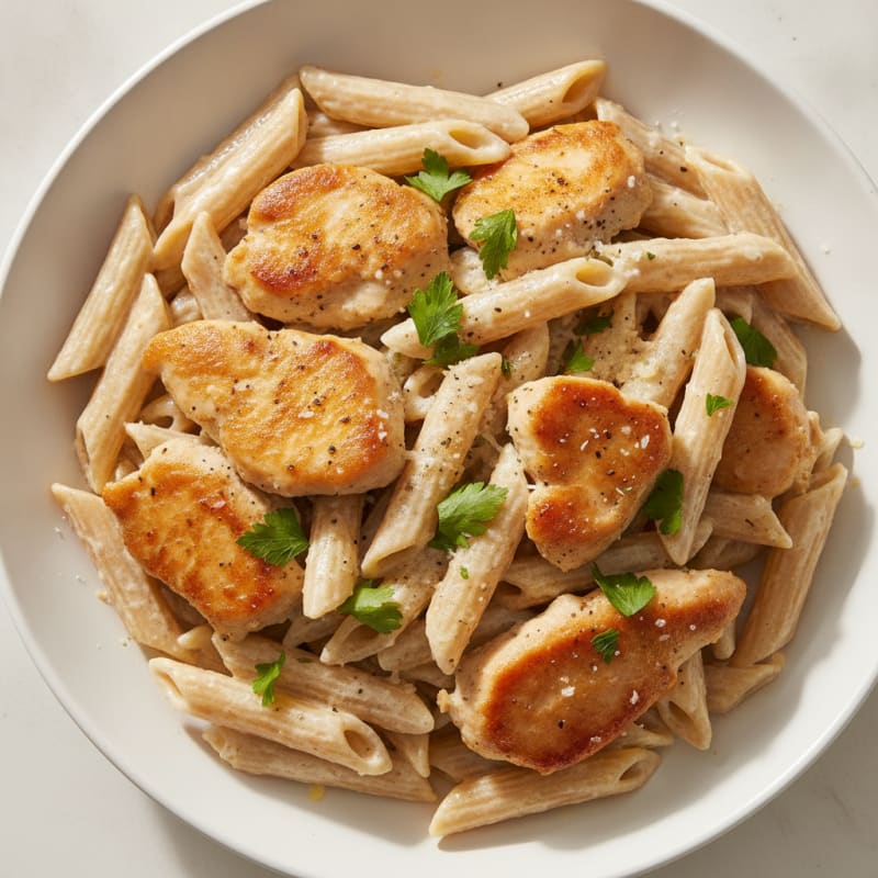 Garlic Parmesan Chicken Alfredo Pasta