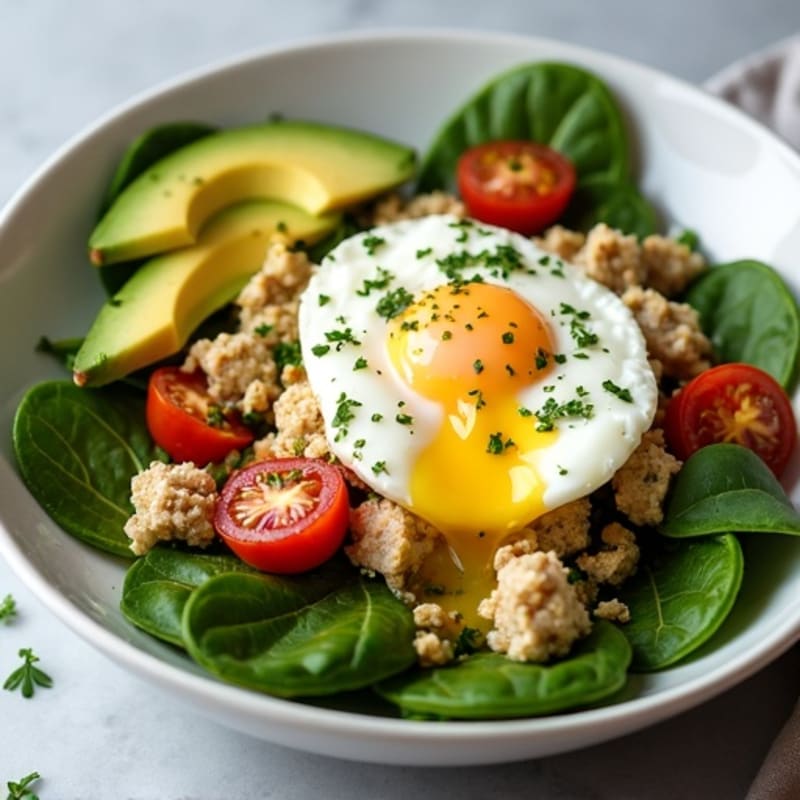 Herb-Seasoned Tuna and Egg Protein Bowl