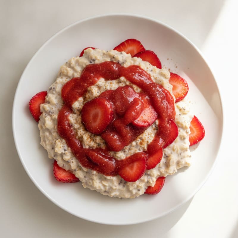 Strawberry Shortcake Overnight Oats