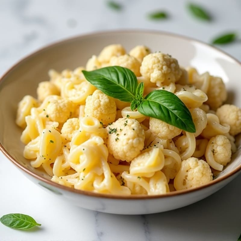 Creamy Cauliflower Alfredo Pasta with Herbs