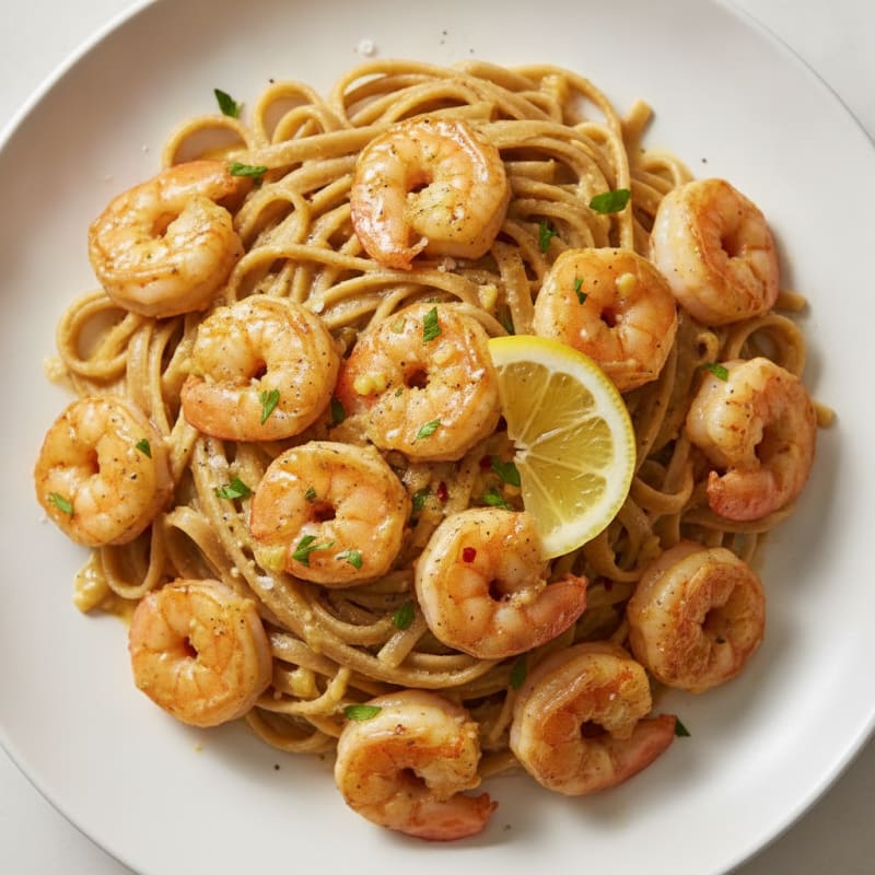 Garlic Butter Shrimp Scampi with Linguine