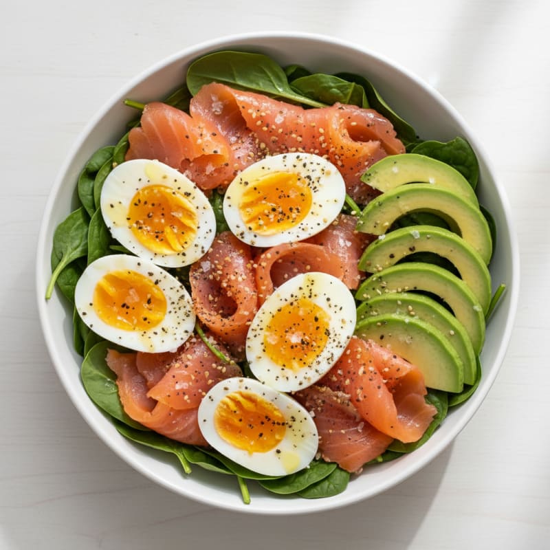 Classic Hard-Boiled Egg and Smoked Salmon Power Bowl
