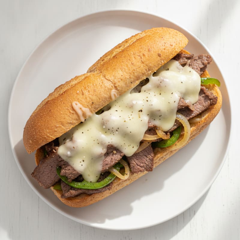 Classic Philly Cheesesteak Sandwich